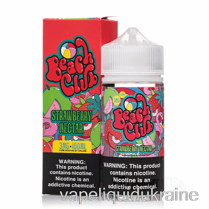 Vape Ukraine Strawberry Nectar - Beach Club - 100mL 12mg